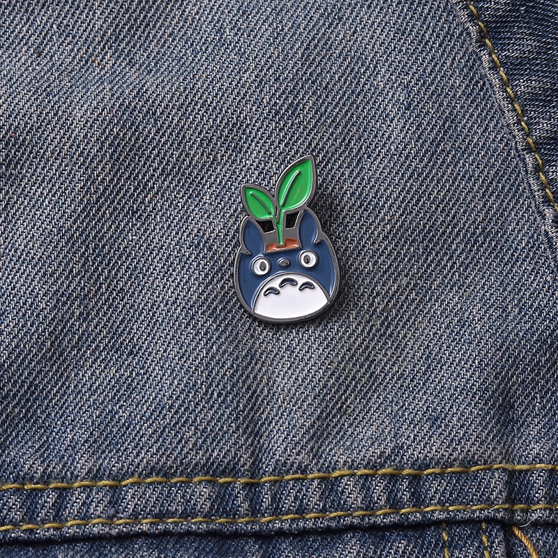 Kartun Anime Koleksi Kerah Pin Totoro Lucu Pot Bros Hadiah Untuk Teman Enamel Lencana Kostum Aksesoris