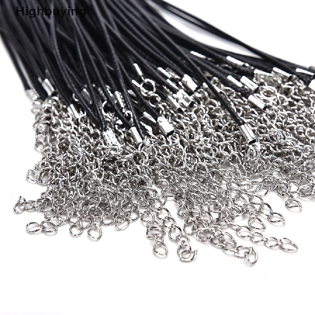 Hbid 100 Pcs Lilin Garis Kalung Liontin Ch Cord Beads String Lobster Strap Tali DIY Glory