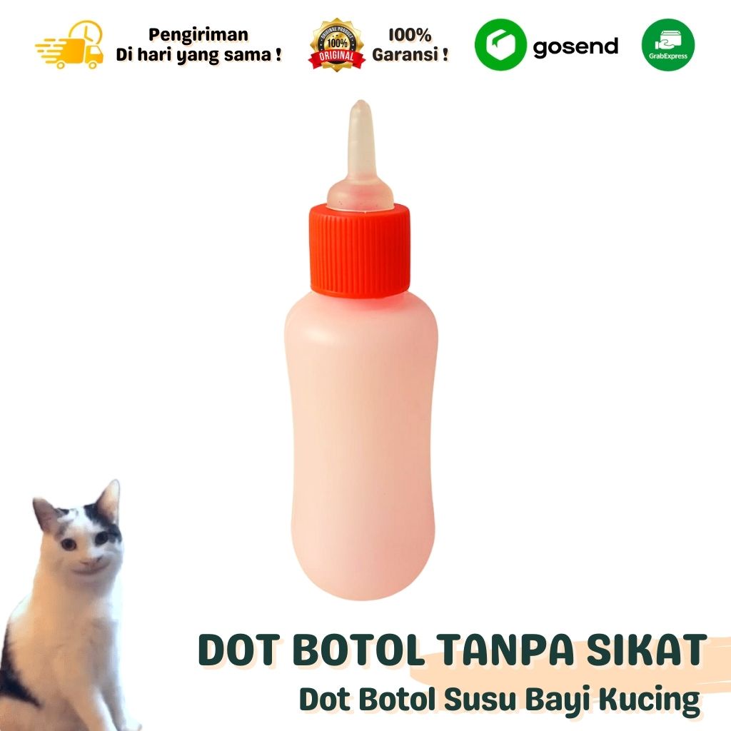 DOT BOTOL SUSU Untuk Anak Kucing Polos Bahan Plastik ( TANPA SIKAT ) 100 ML