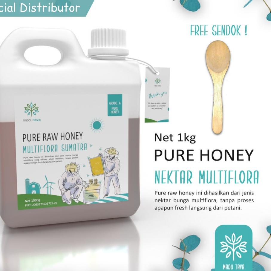 

✭ Murni Asli 1kg Tava Grade A Nektar Multiflora Java 100% Alami Pure Natural Raw Honey ➶