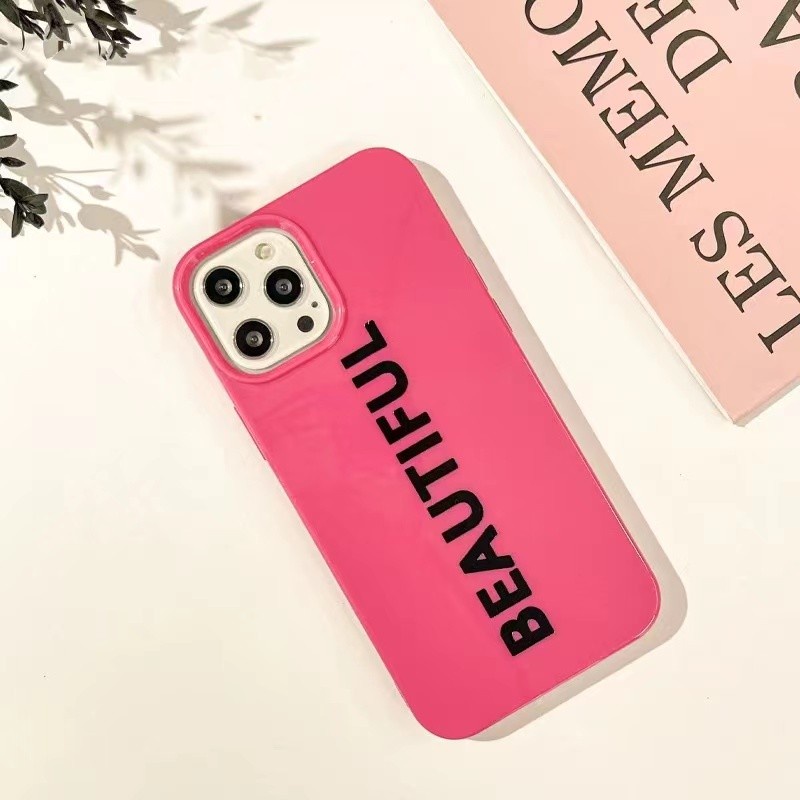 IPHONE Ins Pola Inggris Cocok Untuk Iphone14 14pro 14plus 13 13mini 13pro 13prm iPhone12 7Plus 8Plus Xr XS 13 12mini Pro Max Empat Sudut Casing Ponsel Tahan Guncangan