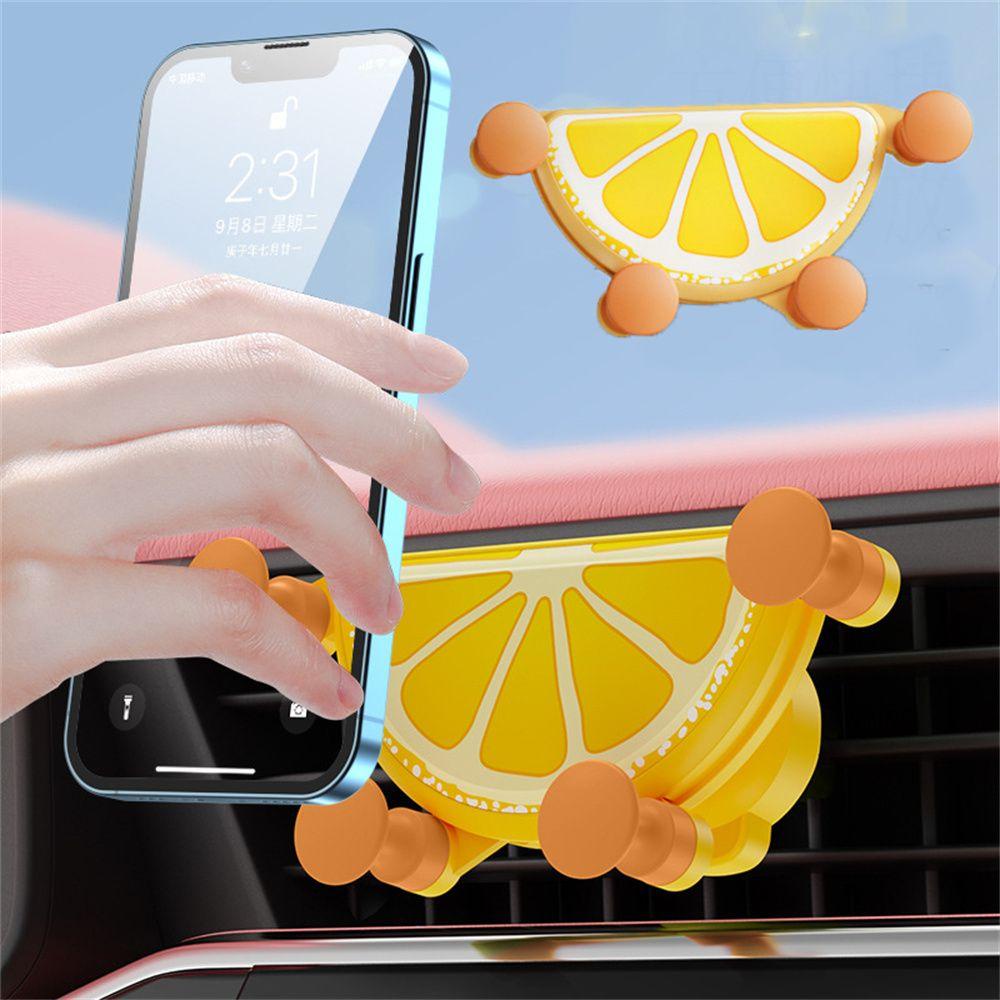 Lanfy Car Phone Holder Aksesoris Interior Mobil Mobil Kartun Buah Semangka Kiwifruit Phone Holder Air Outlet Mount