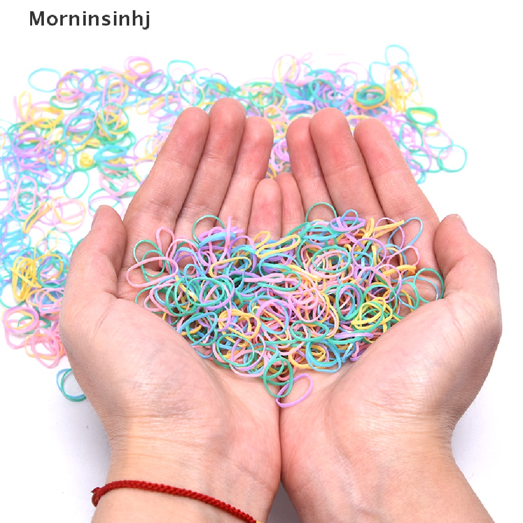 Mornin 1000Pcs Karet Rambut Anak Perempuan Wanita Warna-Warni Elastis Band Hair Rope Headband id