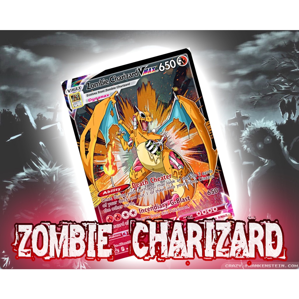 KARTU POKEMON TCG HOLOGRAM SPECIAL (VMAX) - ZOMBIE CHARIZARD