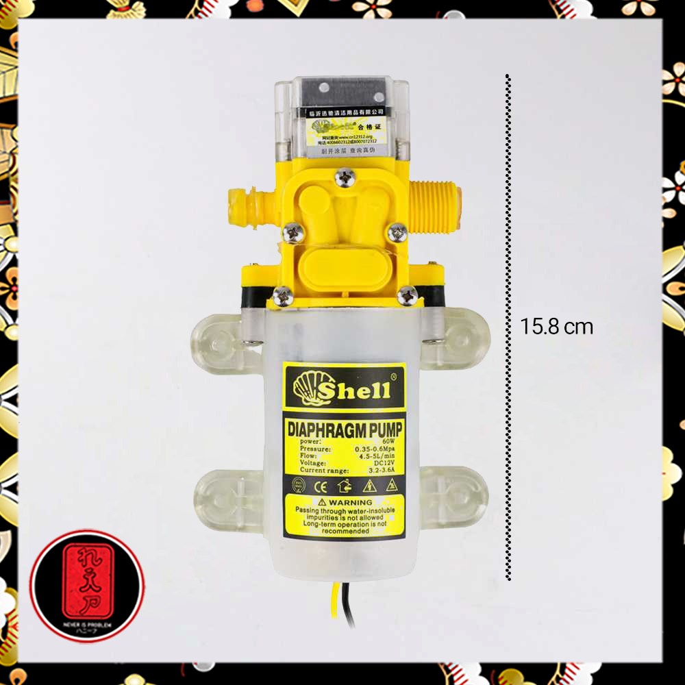 Shell Pompa Air High Pressure Car Washing Water Diaphragm Pump - D-1 - Transparent