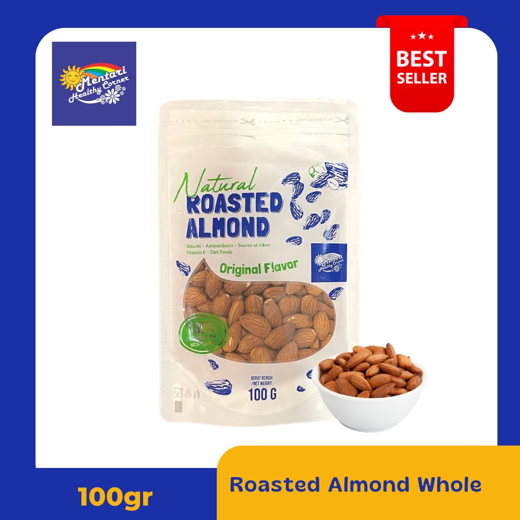 

Roasted Almond Whole 100gr / Almond Panggang Utuh 100gr