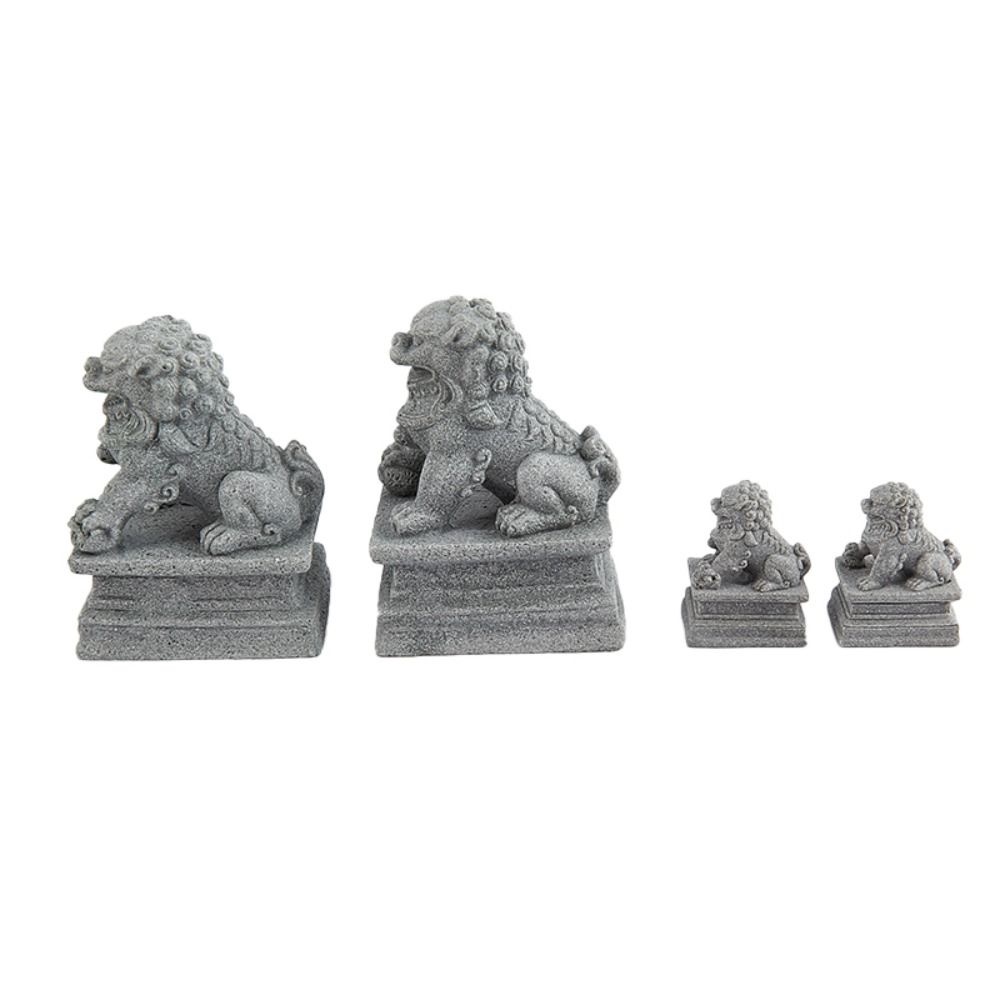 NEEDWAY Needway Lion Ornamen Aman Multi Fungsi Gaya China Micro-view Mini Kualitas Bagus Halaman Pengerjaan Halus Ornamen Mobil