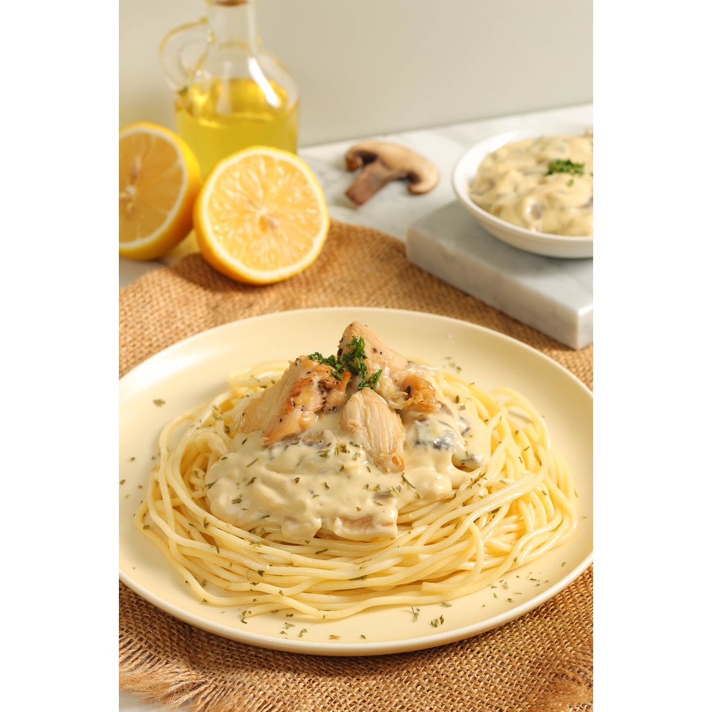 

Truffle Mushroom Pasta with Grilled Chicken