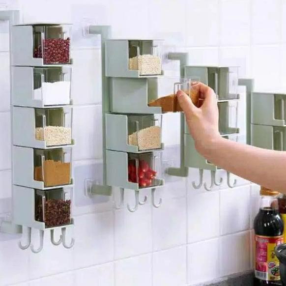 ✴ tempat bumbu dapur berkualitas rak bumbu dinding tempat bumbu gantung ➪