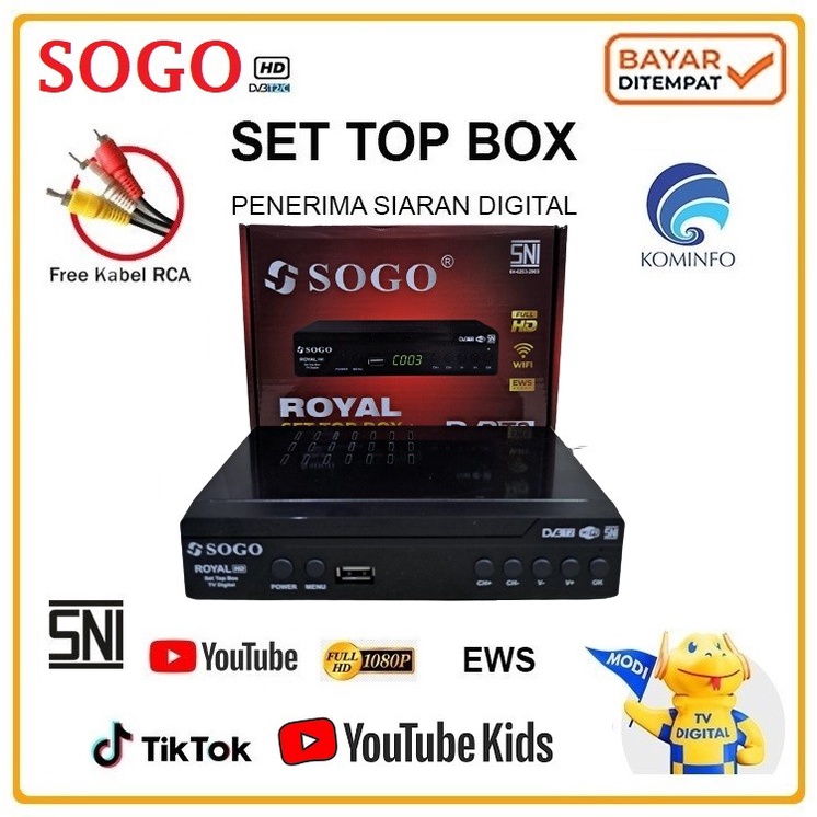 SET TOP BOX SOGO STB DIGITAL RECEIVER / DVB T2