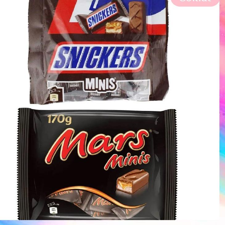 

☂ Coklat Chocolate Original mars snickers Minis Travel Edition ✭