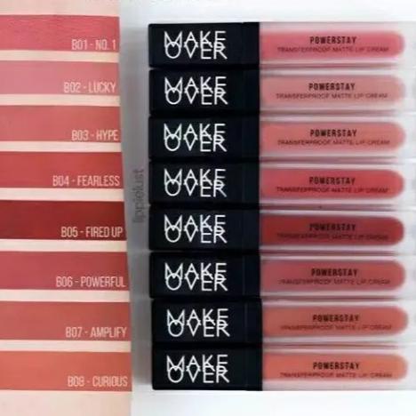 ❅ MakeOver Powerstay Transferproof Lipcream Matte Lip Cream Original Make Over Limited Nude Edition 