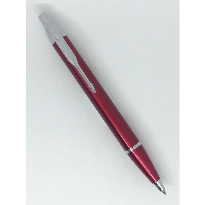 

BISA COD Pulpen Parker IM Merah Ballpoint Crome Trim Klip Silver