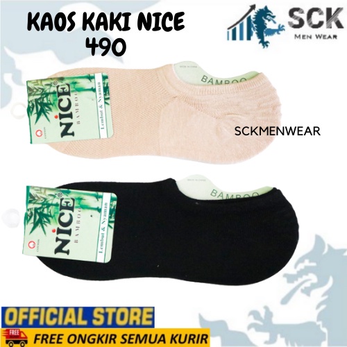 Kaos Kaki Wanita NICE 490 Polos Warna / Kaus Kaki Kebutuhan Wanita / Invisible Socks Bawah Mata Kaki Cewek - sckmenwear GROSIR