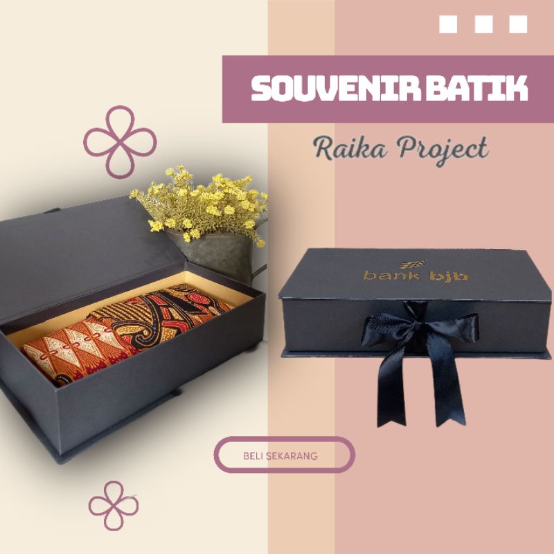 Souvenir Eksklusif Bahan Batik Solo/ Batik Trusmi/ Box Custom
