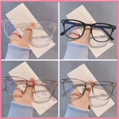 【COD】Kacamata Anti Radiasi Korea Wanita Kacamata Anti blue Untuk Pria Dan Wanita Fashion Gaya retro flat Eyeglasses