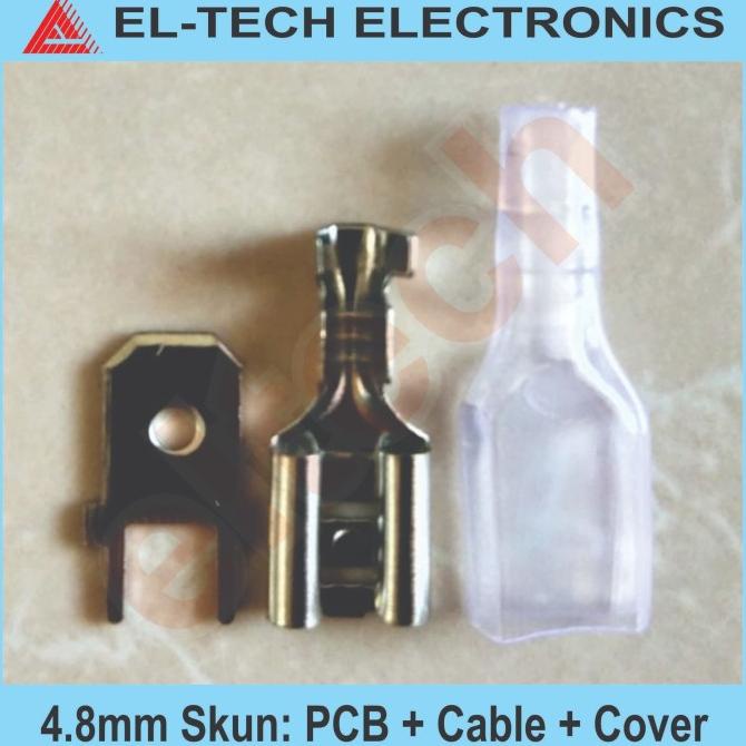 10pcs 4.8mm Skun PCB + Skun Cable + Skun Cover Clear Bening elt3ch Buru Order