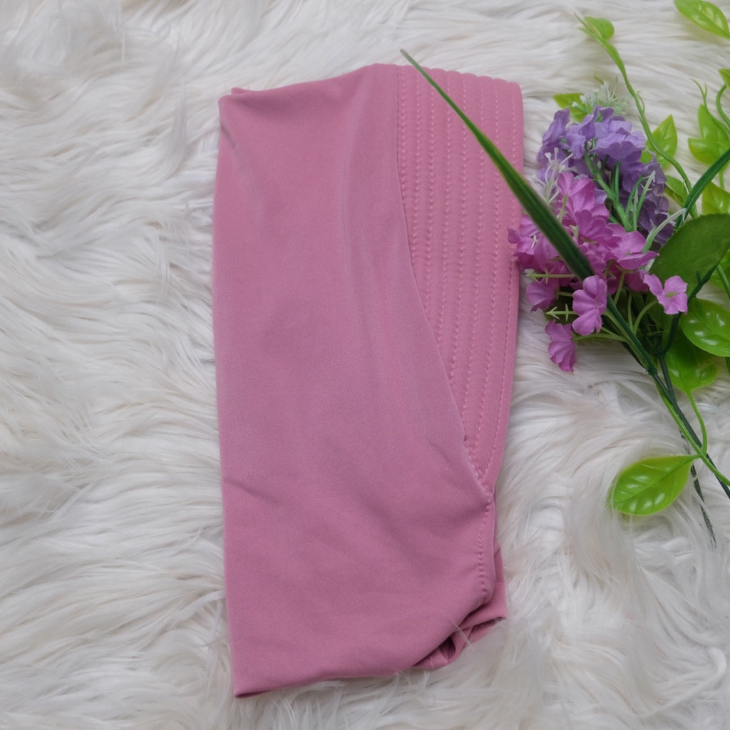 Jilbab Sport Jilbab Instan Hijab Sport Jersey Premium Olahraga Volly Basket Futsal UK S M L-DUSTYPINK