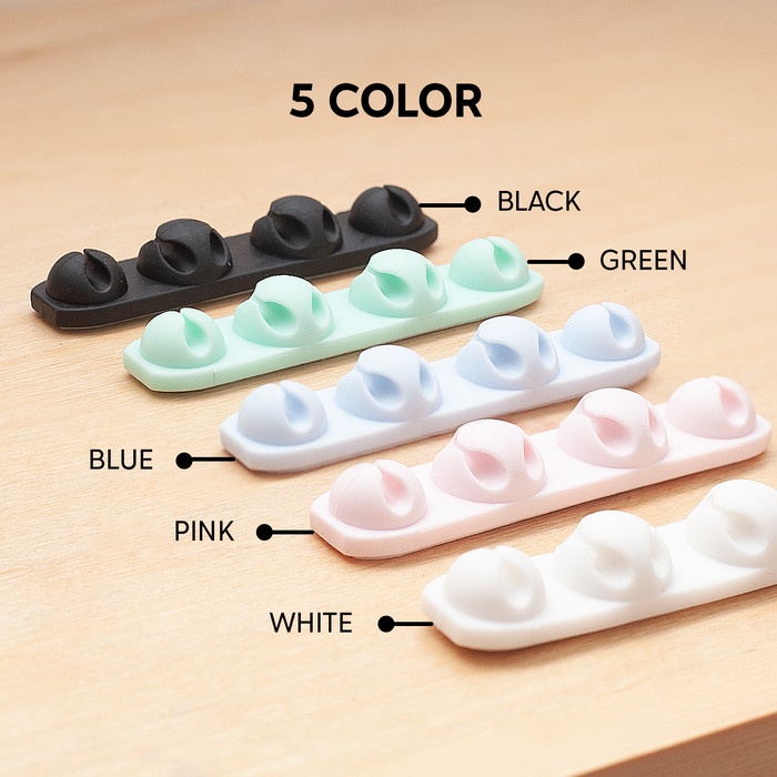 

Tape Uneed Cable Organizer / Cable Clip Management Desktop 6 Holes - Uco203