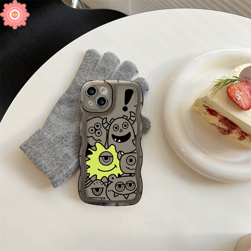 Casing Monster Kecil Imut Redmi Note11 10 9s 8 10s 11Pro 9 10Pro Max Redmi 9 9T 10A 10 9A 9C A1+10C A1 9C NFC PO CO M3 X3 NFC Mi 11T Pro Wavy Edge Soft Tpu Kartun Sarung Hp