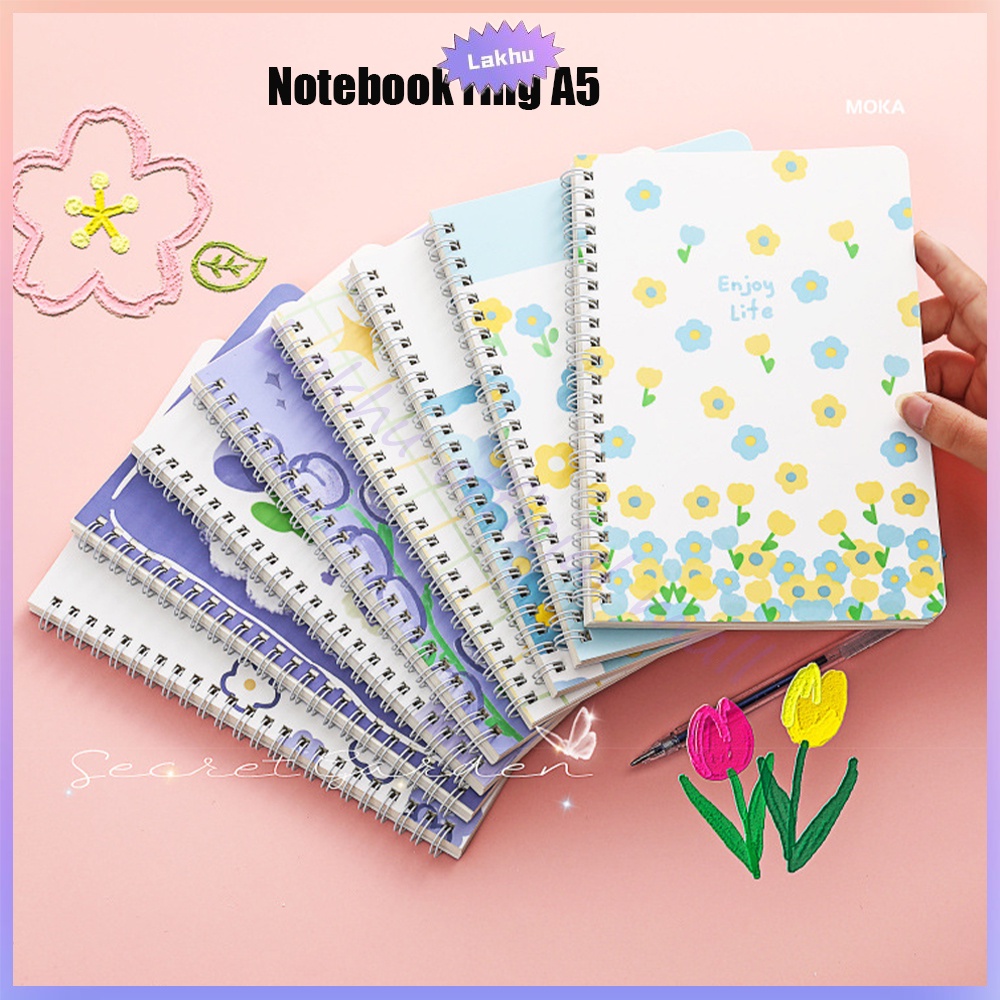 JCHO Notebook Ring Motif A5/Buku Catatan Ring/Buku Tulis Ring 60Lembar