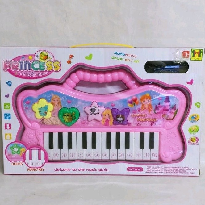 Mainan Piano Musik Electronic Organ with USB Charging Cable 8807B