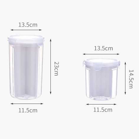 FUNIQUE Toples Penyimpanan Kacang Oats Jar 3 Slot Small Size - FSC2