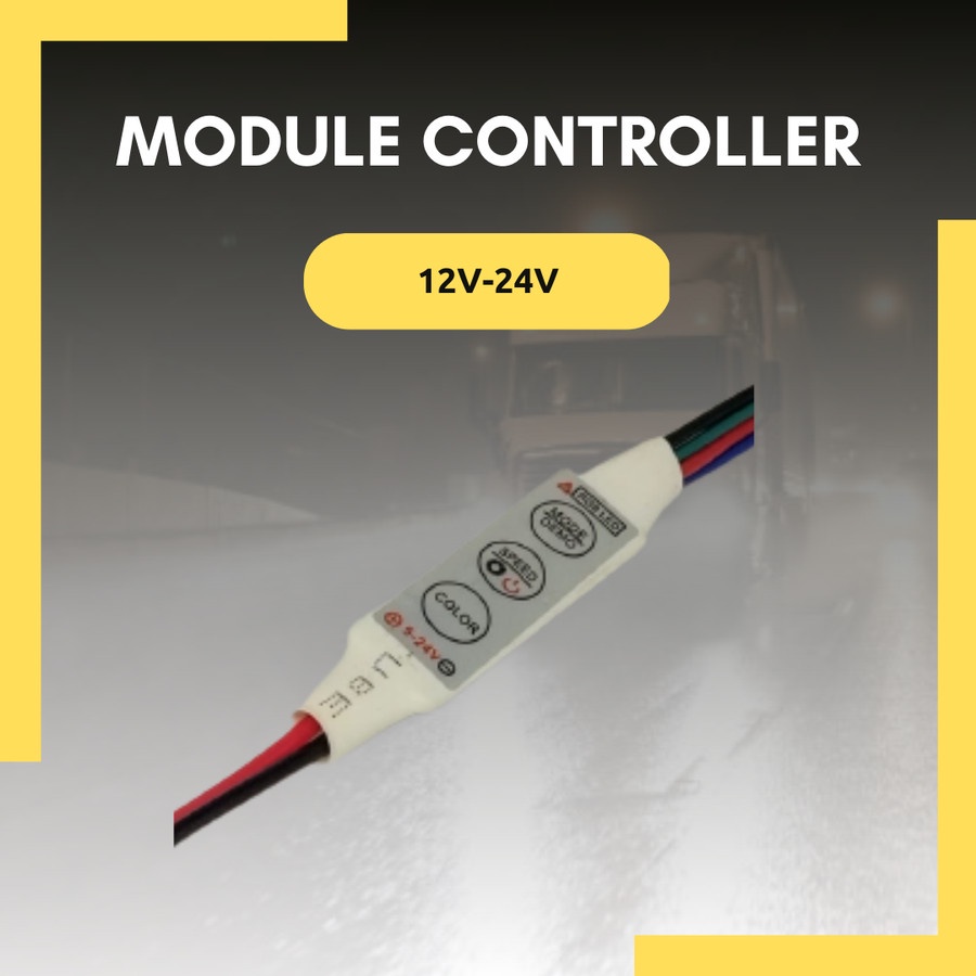MODUL CONTROLLER DIMMER RUNNING RGB LED STRIP 4 KABEL 12V-24V