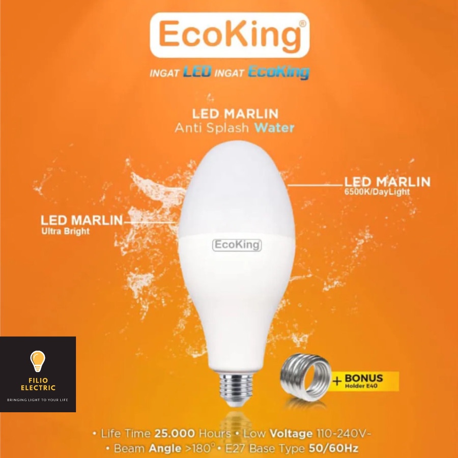 Lampu Jalan LED Bulb MARLIN EcoKing 40 Watt & 50Watt