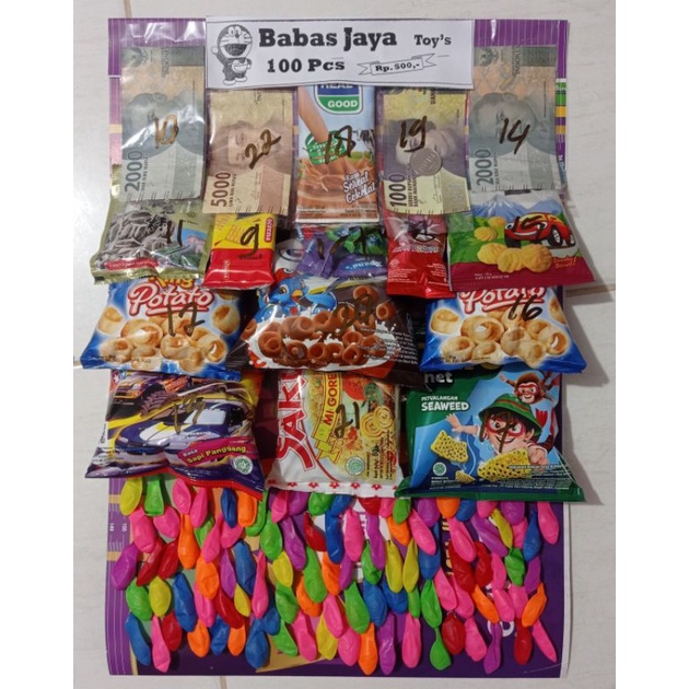 lotre balon cabutan isi 100 pcs. TM