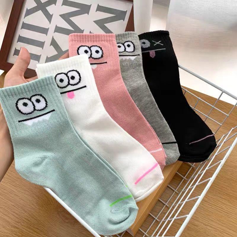 ⭐️𝐈𝐇𝐒 𝟏𝟎𝟎𝟏 𝐋𝐚𝐦𝐩𝐮𝐧𝐠⭐️Kaos Kaki Pria Wanita Motif Mata Kaos Kaki Sekolah Kantor Travelling Sport Panjang Japanese Style