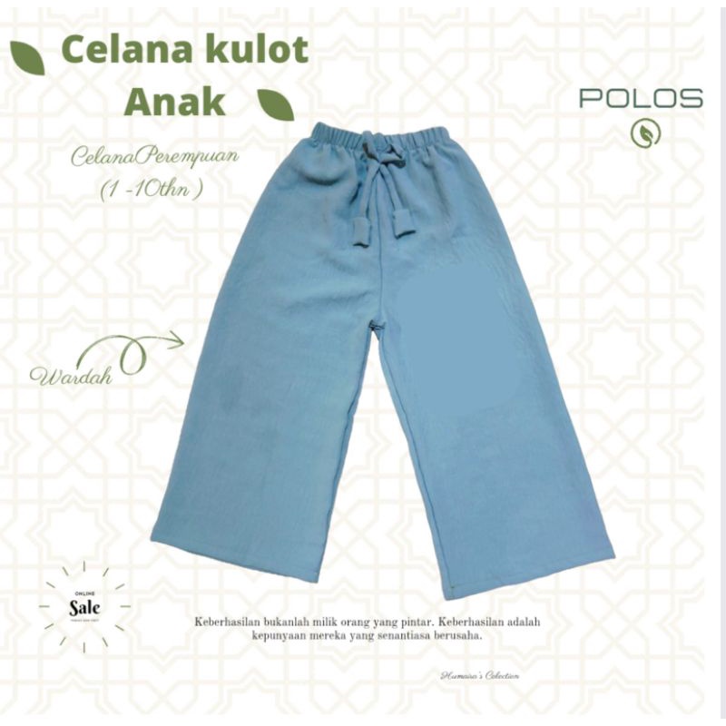 celana kulot cringkle polos / celana kulot anak / kulot anak / celana kulot anak perempuan / kulot /