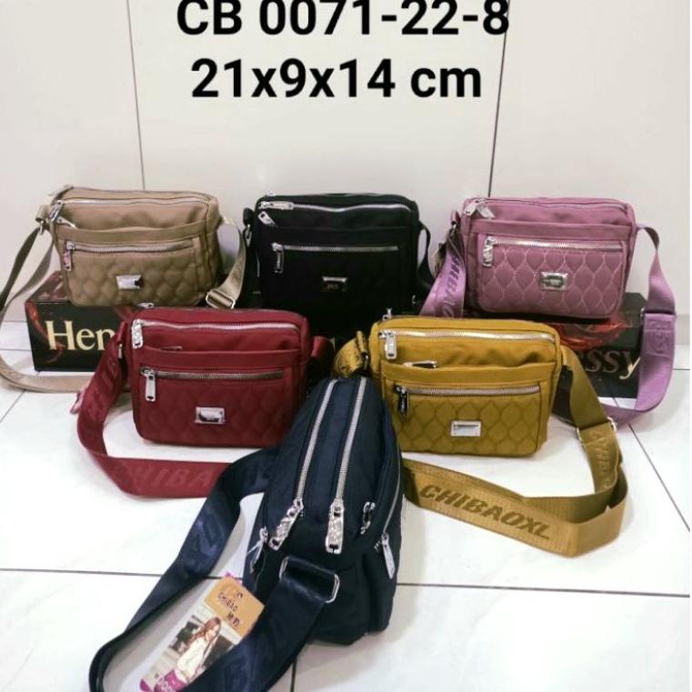STOK TERBARU TAS SELEMPANG CHIBAO ORIGINAL KANVAS 0071-22-8#