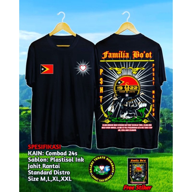 KAOS FAMILIA BO'OT PSHT 1922 KAOS PSHT TIMOR LESTE KAOS TERATE DISTRO KEREN TERBARU