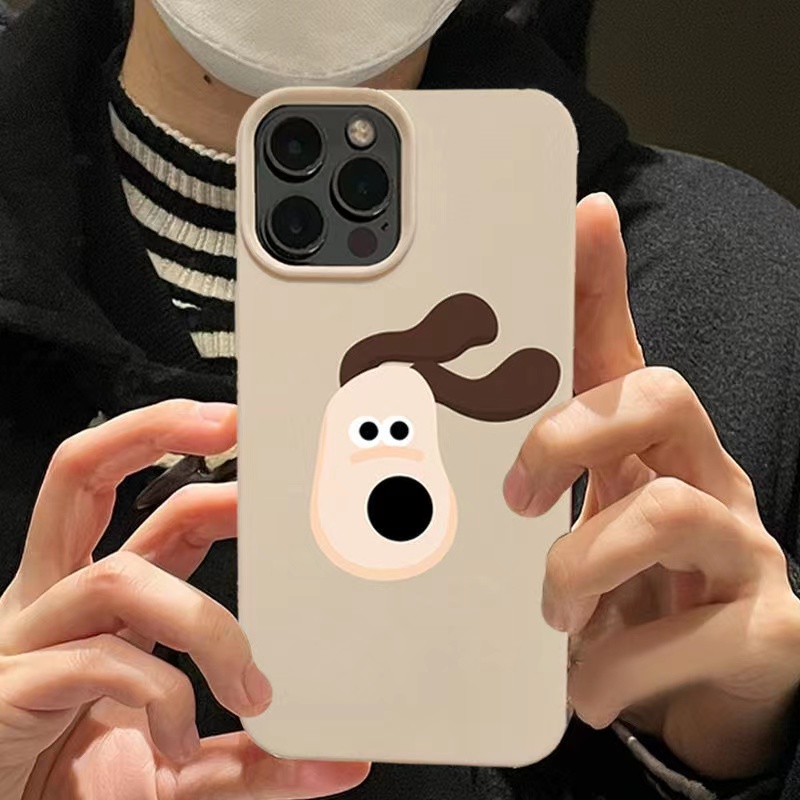 IPHONE Ins Pola Puppy Cocok Untuk Iphone14 14pro 14plus 13 13mini 13pro 13prm iPhone12 7Plus 8Plus Xr XS 13 12mini Pro Max Empat Sudut Casing Ponsel Tahan Guncangan