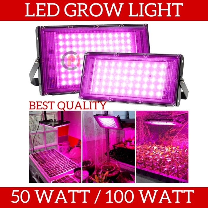 Lampu LED Grow Light Lamp 50W / 100W Greenhouse Tanaman Hidroponik