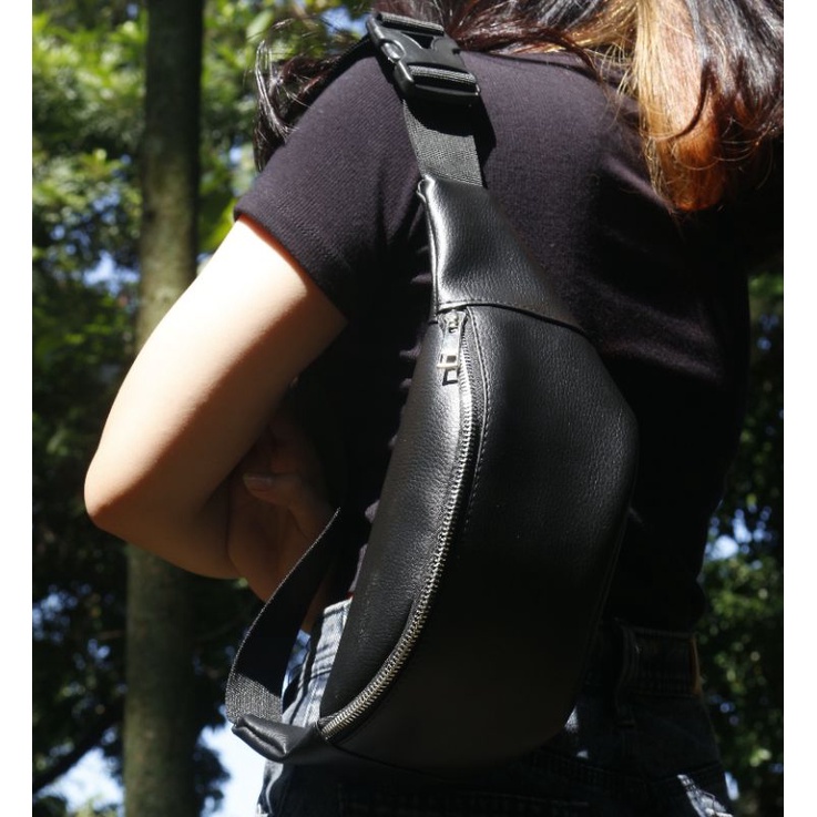 Waistbag Tas Selempang Pria/Wanita Kulit Sintetis Unisex Tas Pinggang Tu7uh Store