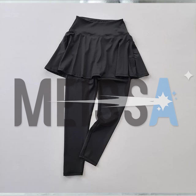 MEISSA Setelan Rok Legging Olahraga Gym Berenang Lari Senam