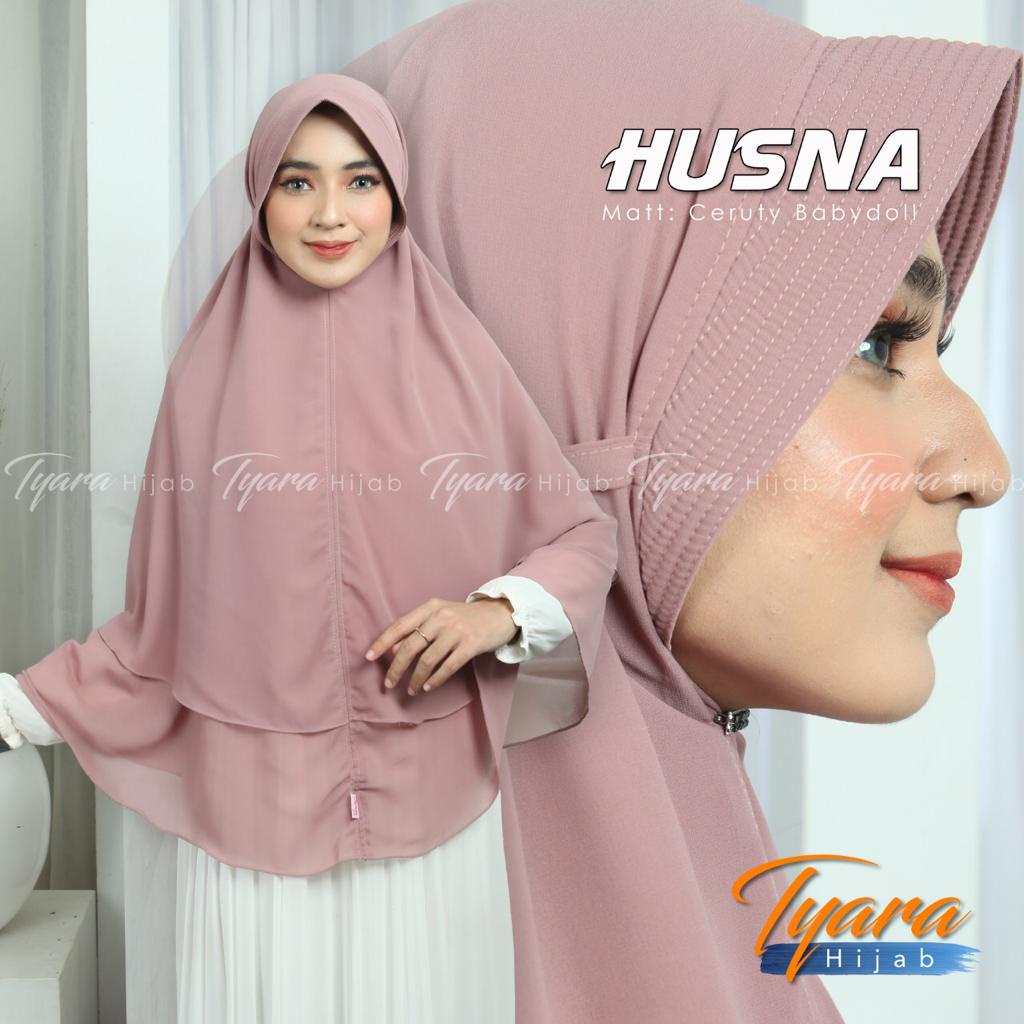 Jilbab Syari Khimar Husna Jumbo Ori Tyara Hijab BY ATHIRTEXTILE