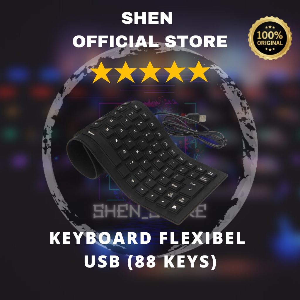 Keyboard Flexibel USB Kabel Lentur Karet