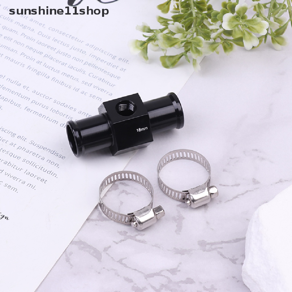 Sho 16MM 18MM 20MM 22MM Hitam Pengukur Suhu Air Radiator Temperature Tee Adapter N