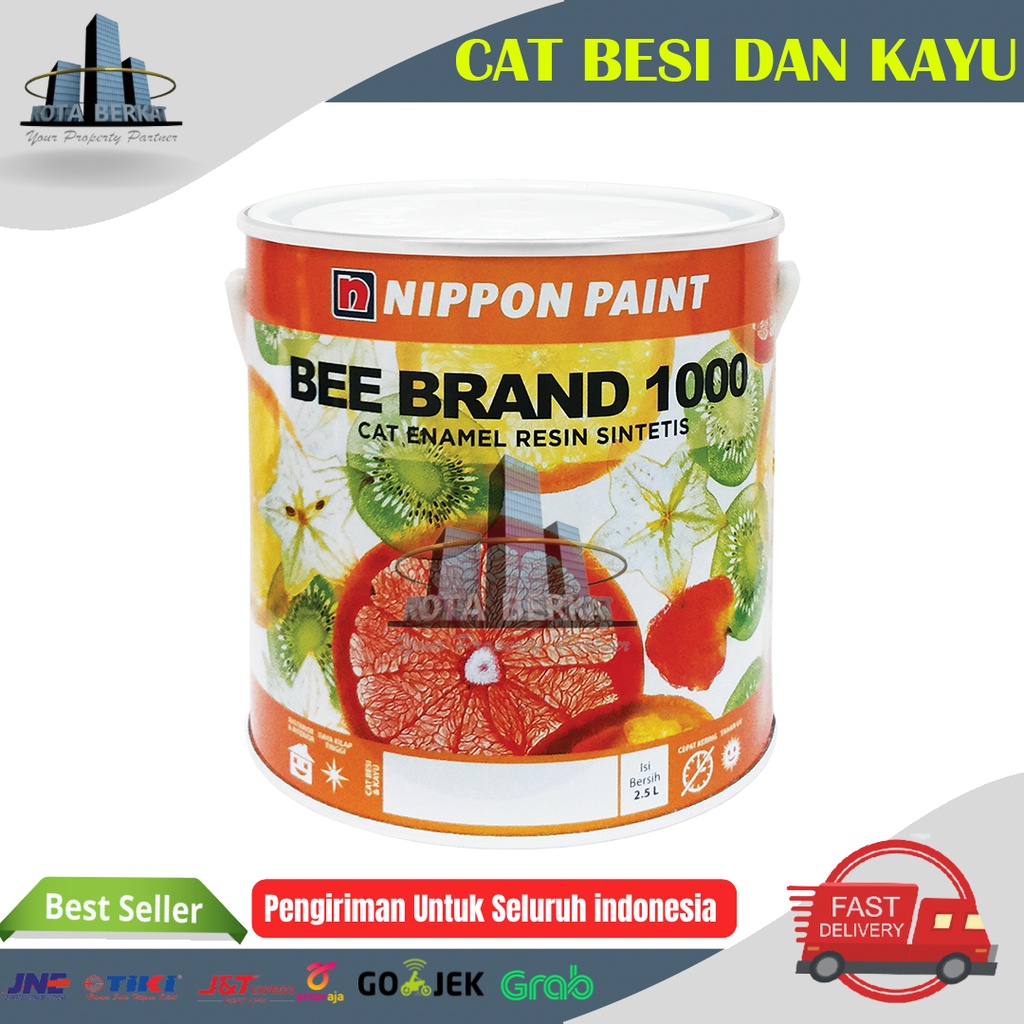 BEE BRAND 1000 NIPPON PAINT CAT BESI DAN KAYU