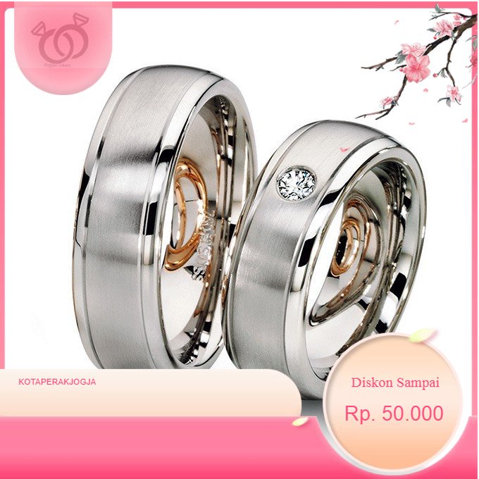 Terbaru Cincin Kawin, Palladium, nikah, Perak, Pasangan, CINCIN KAWIN PERAK MURNI - By KotaperakJogj