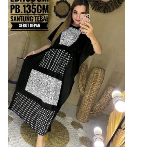 ♢ Daster / Daster Lowo Super Jumbo LD 150cm / Daster Monokrom Hitam Putih / Daster Lowo Serut / Dast