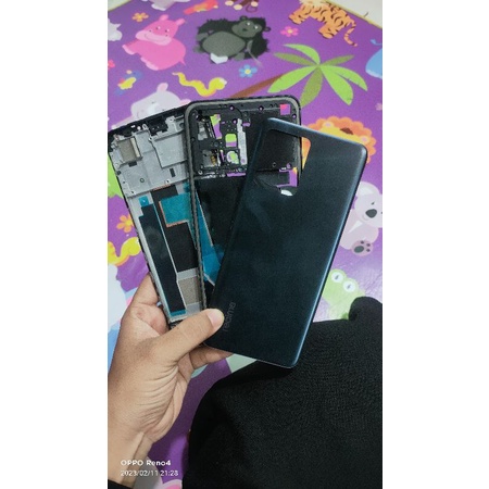 Backdoor tutup belakang frame lcd Bazel rangka Realme 9 ORI Copotan