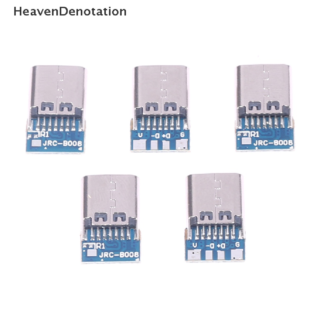 [HeavenDenotation] 5pcs Kawat Las Tipe-C 14P Dengan Papan PCB Charging Data Line Kepala Wanita HDV