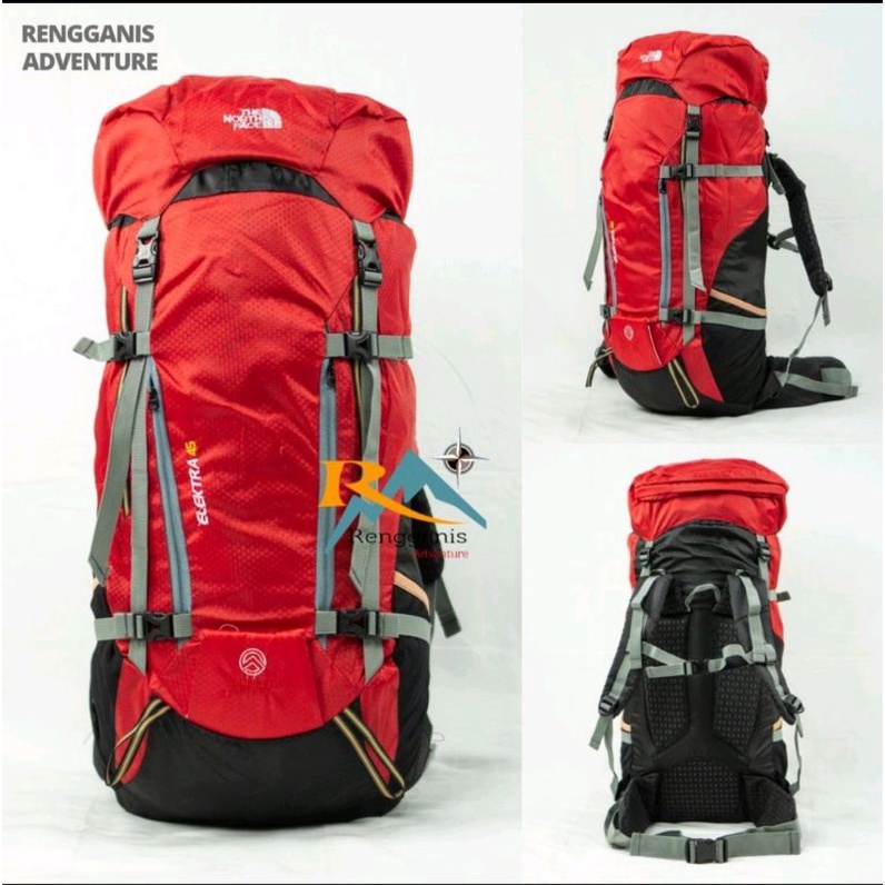 BAYAR DI TEMPAT / Tas Gunung TNF elextra 45L # Tas Ransel Gunung The North Face 45L # Tas Carrier # Tas outdoor # Tas Hiking Camping Gunung