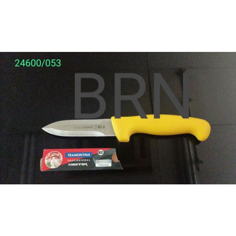 Pisau Tajam 2 Sisi Double Cutting Knife 3 Inchi Prof Master Yellow 24600/053