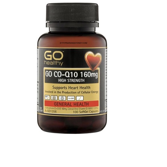 GO Healthy CoQ10 160mg 100 Softgel Capsules