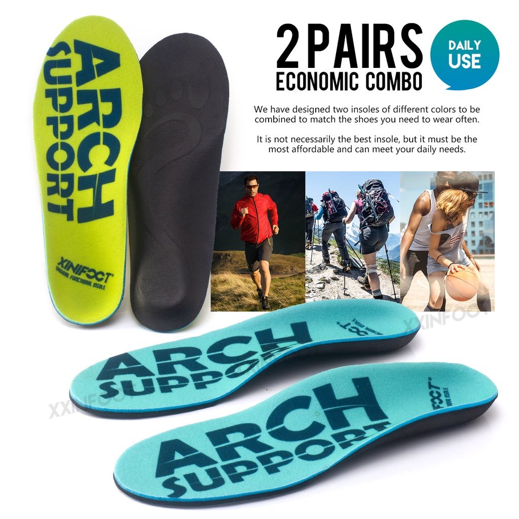 1 Pasang EVA Arch Dukungan Bantalan Tumit Orthotic Olahraga Insole Insert Sepatu Pad Unisex Perawatan Kaki